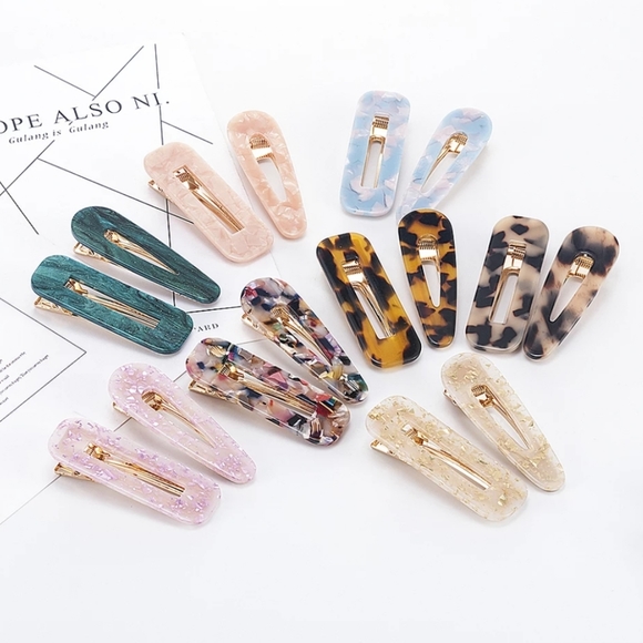 Resin 2 Large Hair Clip Set - Picture 3 of 4